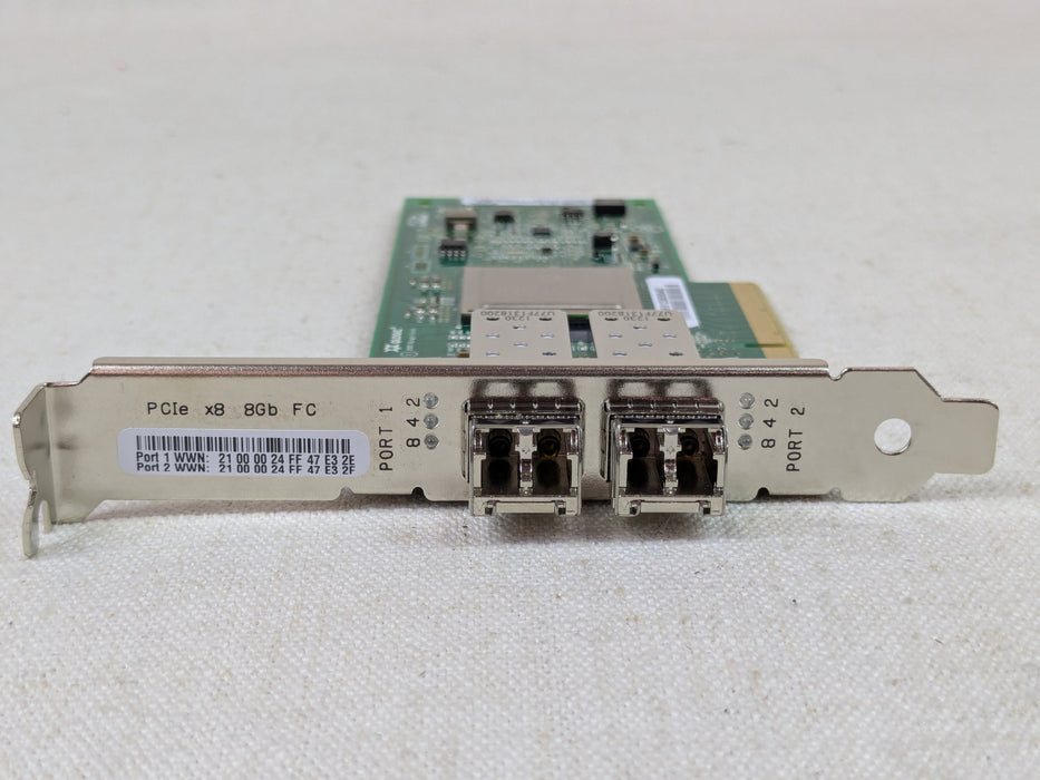 QLogic PX2810403-01 QLE2562 Dual Port 8Gb/s FC HBA w/ SFPs Full Height