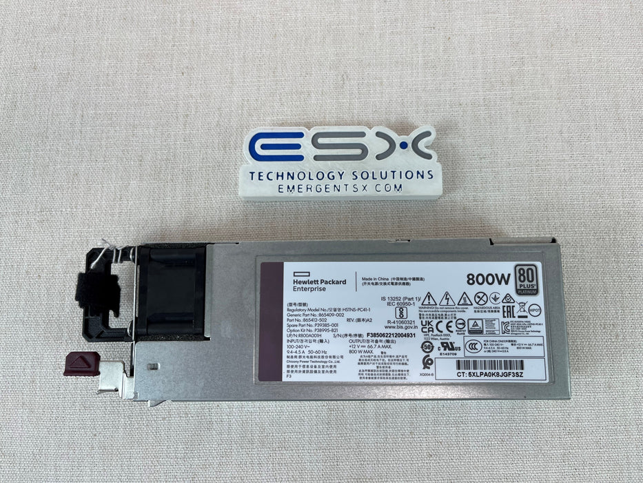 HP P39385-001 800W Platinum Flex Slot Hot Swap Power Supply Gen10 P38995-B21