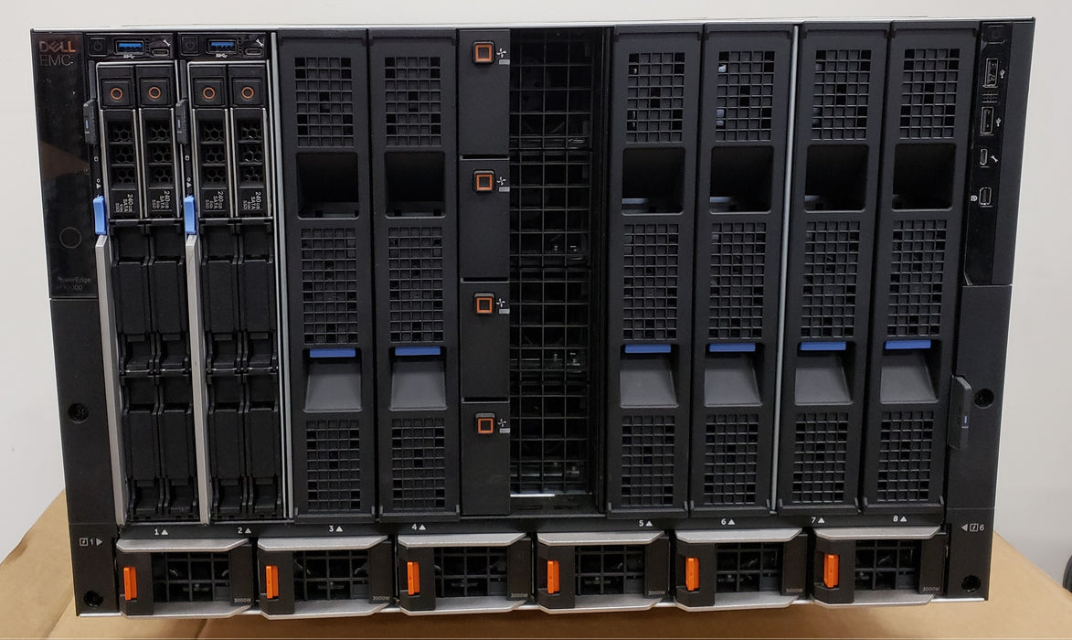 Dell MX7000 Chassis – 8x MX740c Servers w/ 2x 8C Silver 4110 2.1GHz, 32GB RAM