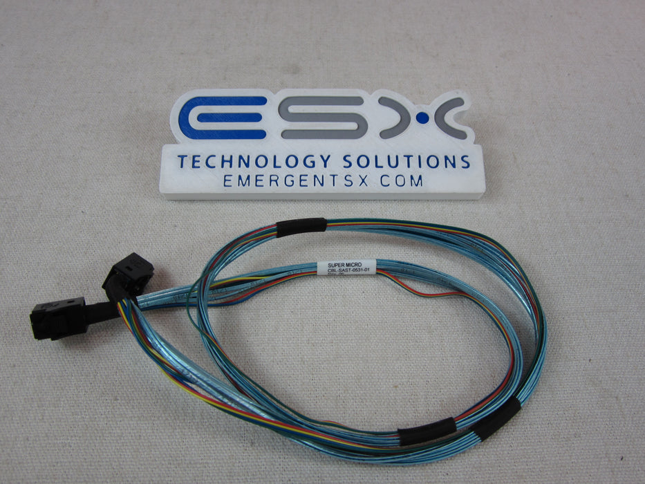 Supermicro CBL-SAST-0531-01 .8M MINI-SAS to MINI-SAS SFF8643 Internal Cable