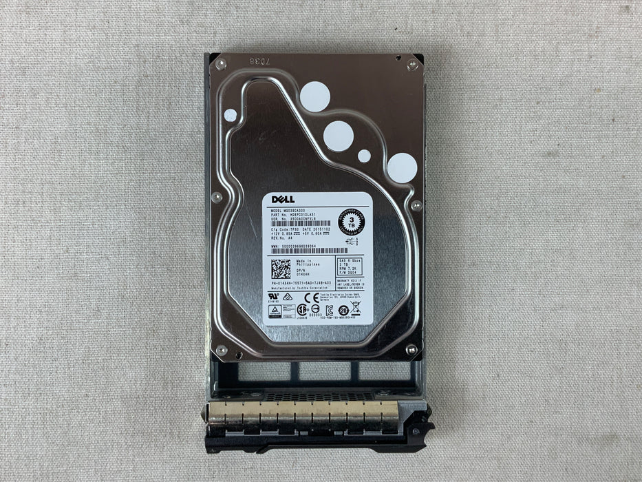 Dell 14X4H 3TB 7.2k 3.5” LFF SAS Hard Drive MG03SCA300