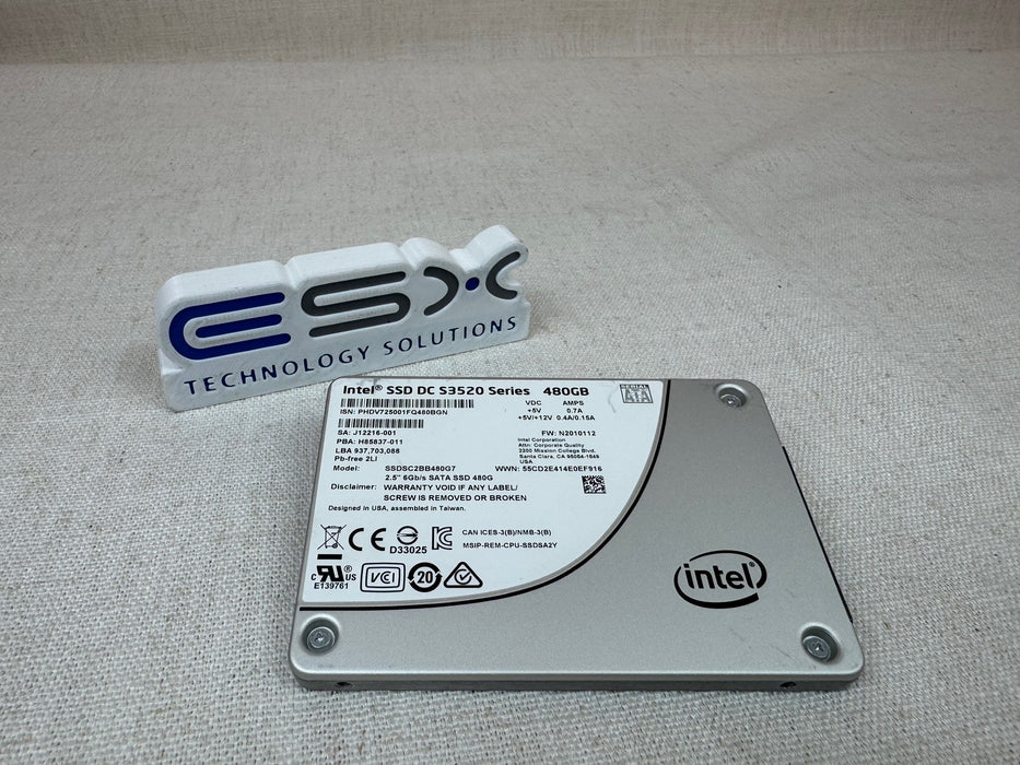 Intel SSDSC2BB480G7 480GB MLC SATA 2.5" 6GB/S SSD DC S3520 SERIES