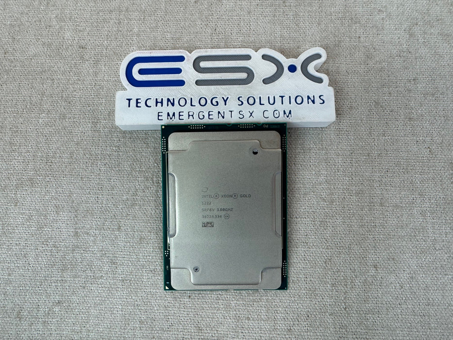 Intel Xeon 4 Core Gold 5222 @ 3.8GHz 16.5MB 105W LGA3647 Processor SRF8V CPU