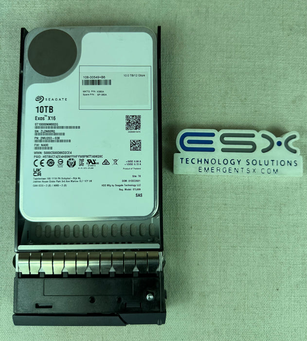 Netapp X380A - 10TB 7.2K 3.5" 12Gbps NL SAS Drive