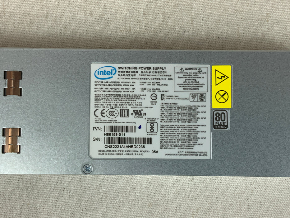 Intel PSSF222201A 2130W 100-240V AC Power Supply Module