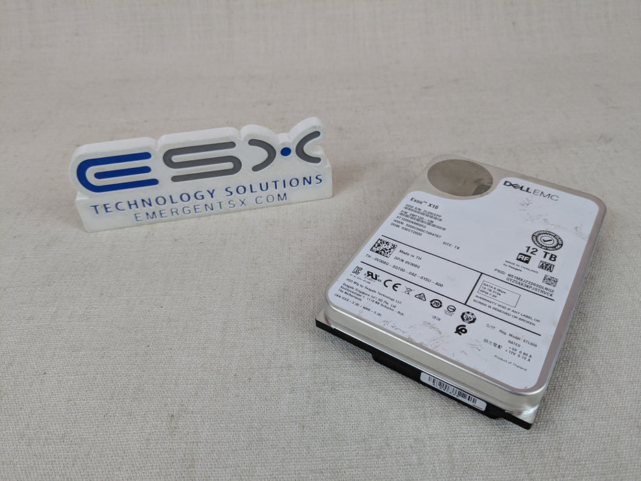 Dell V308G 12TB 7.2k 6Gb/s 512e 3.5" SATA Hard Drive ST12000NM005G No Tray