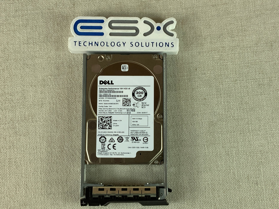 Dell YJ2KH 300GB 10k 12Gb/s 2.5” SAS Hard Drive ST300MM0008