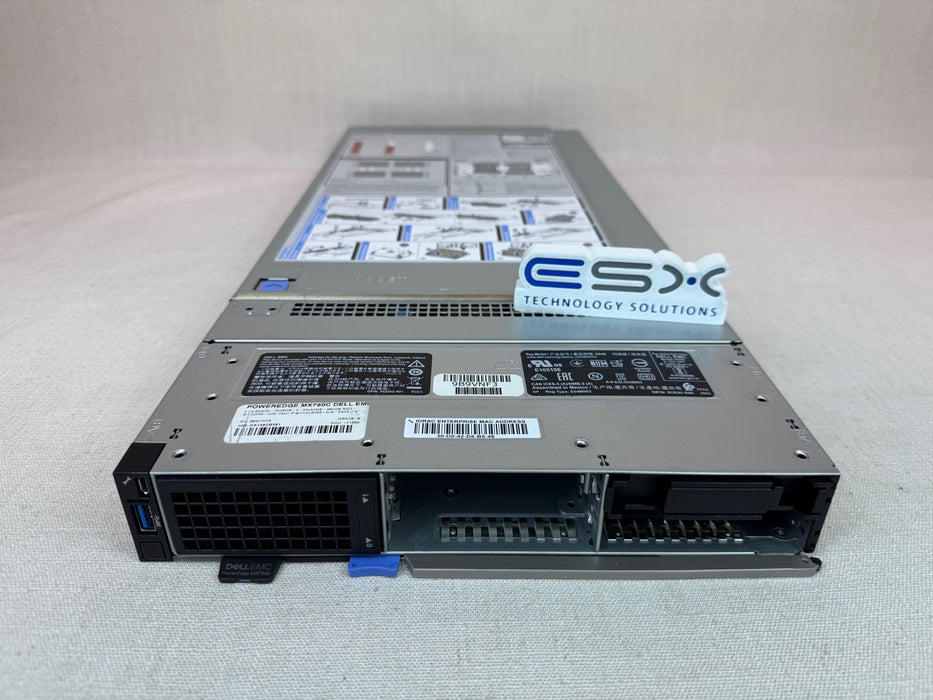 Dell PowerEdge MX750c 4x 2.5” Blade Server - 2x 28C Gold 6348 2.6GHz 128GB H745p