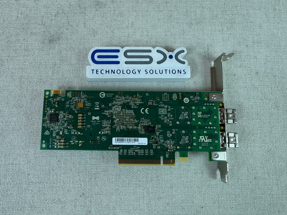 Dell PD89Y Emulex LPE35002 Dual Port 32Gb/s FC HBA Full Height w/ SFPs