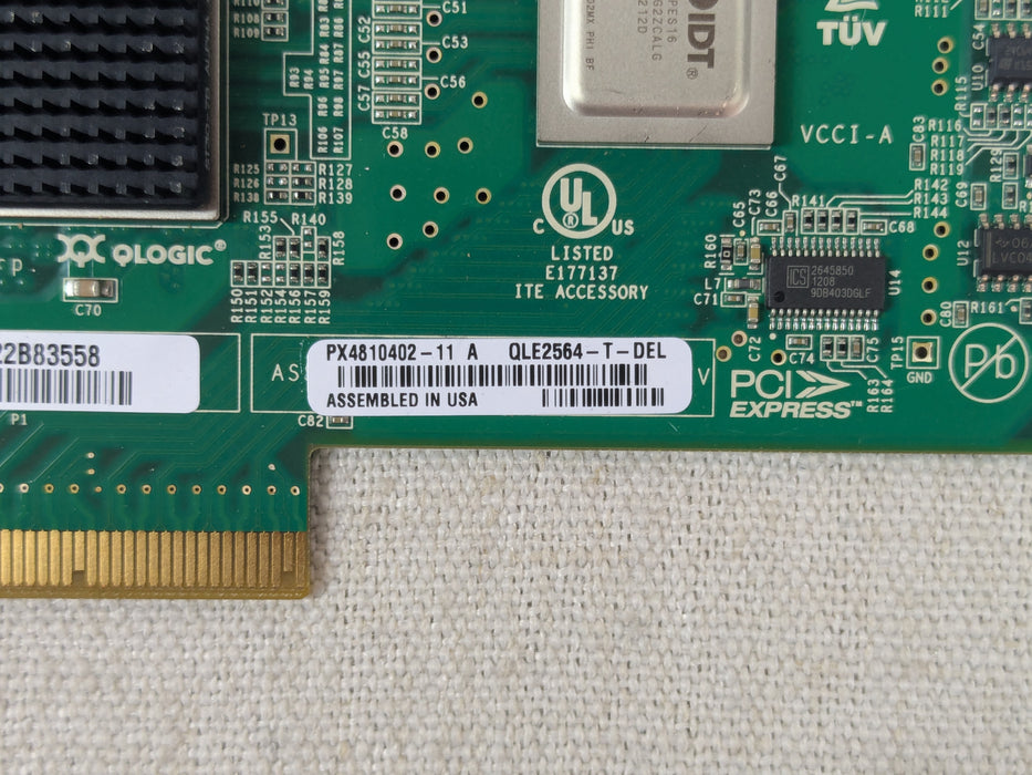 Dell 400M7 QLogic QLE2564 Quad Port 8Gb/s FC HBA w/ SFPs