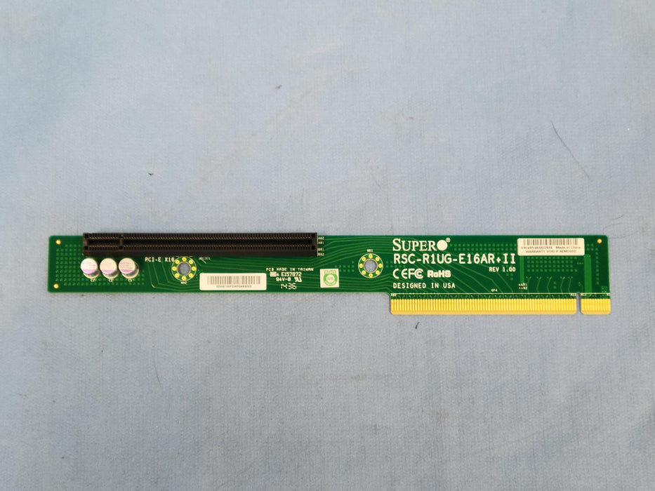 SuperMicro 1U PCI-e X16 GPU Riser Card No Bracket RSC-R1UG-E16AR+II