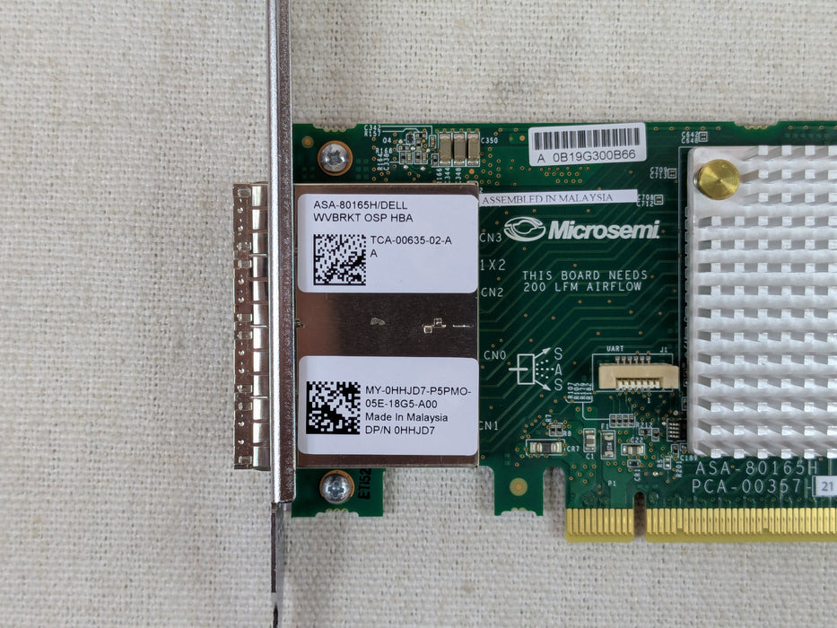 Dell HHJD7 Adaptec ASA-80165H Quad-Port 12Gb/s SAS HBA Full Height