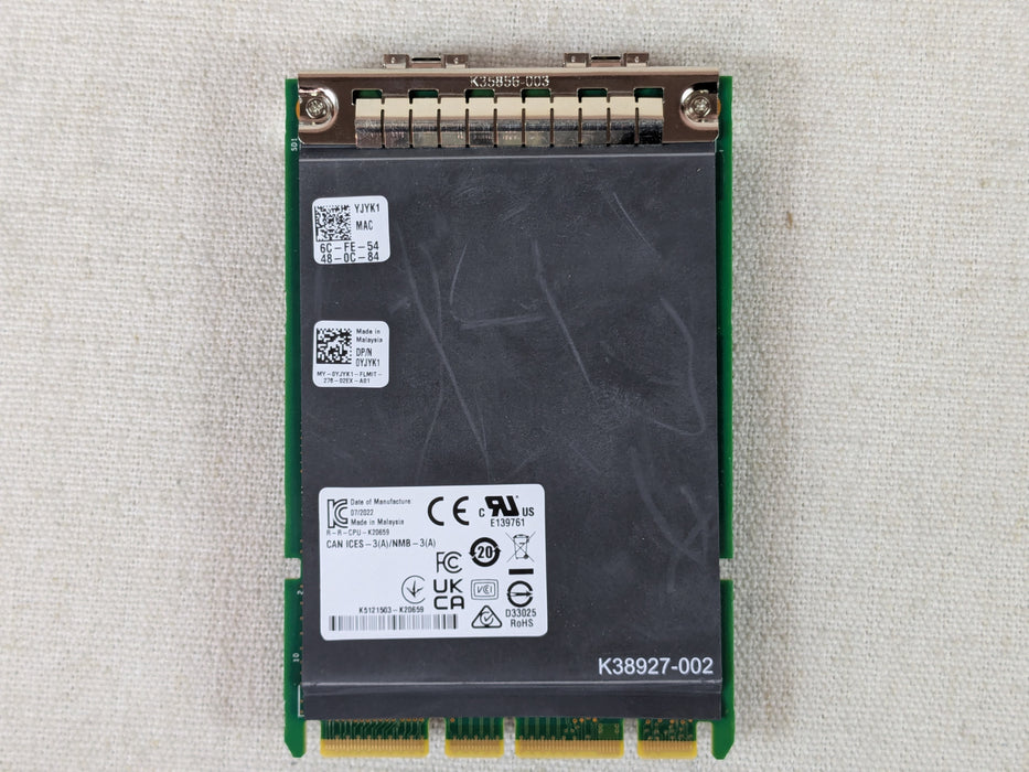 Dell YJYK1 Intel X710 Dual Port 10GB SFP+ OCP 3.0 Network Card R650 R750