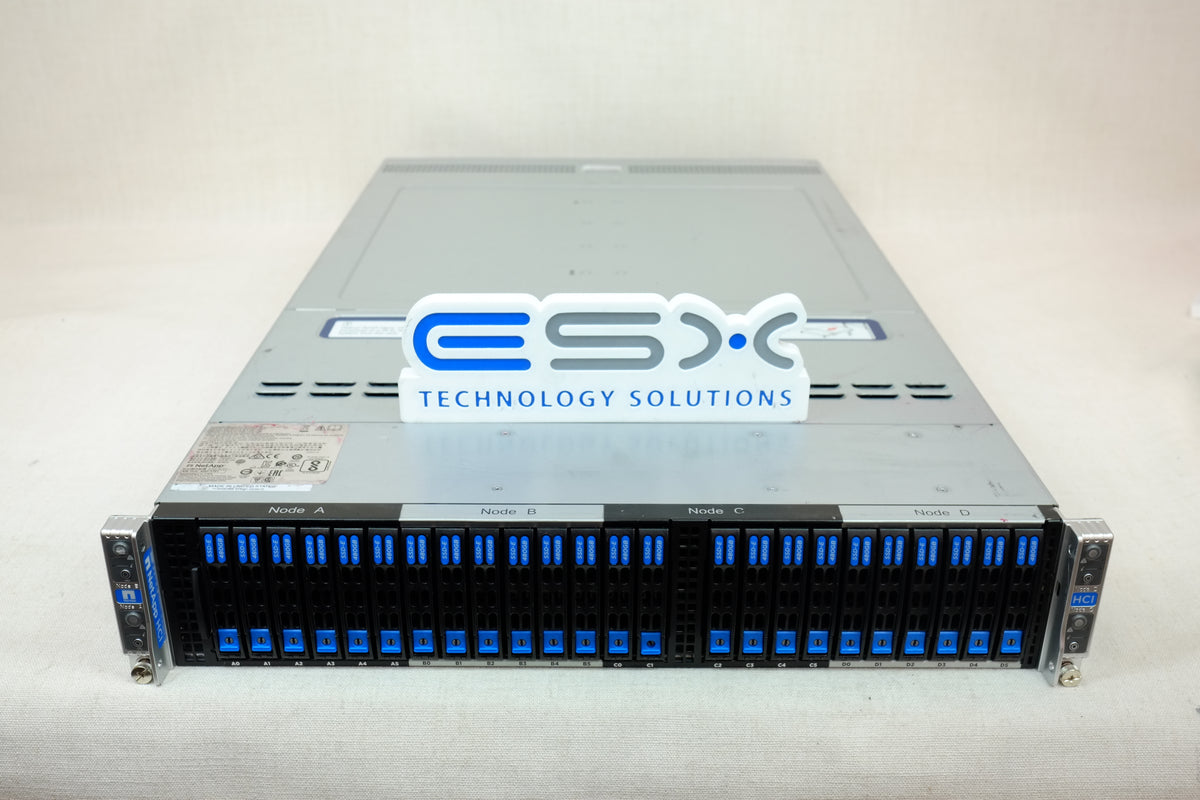 Netapp H410S 2U 24x 2.5” Chassis – 4x CTO Node Serverx 2x PSU — ESX ...