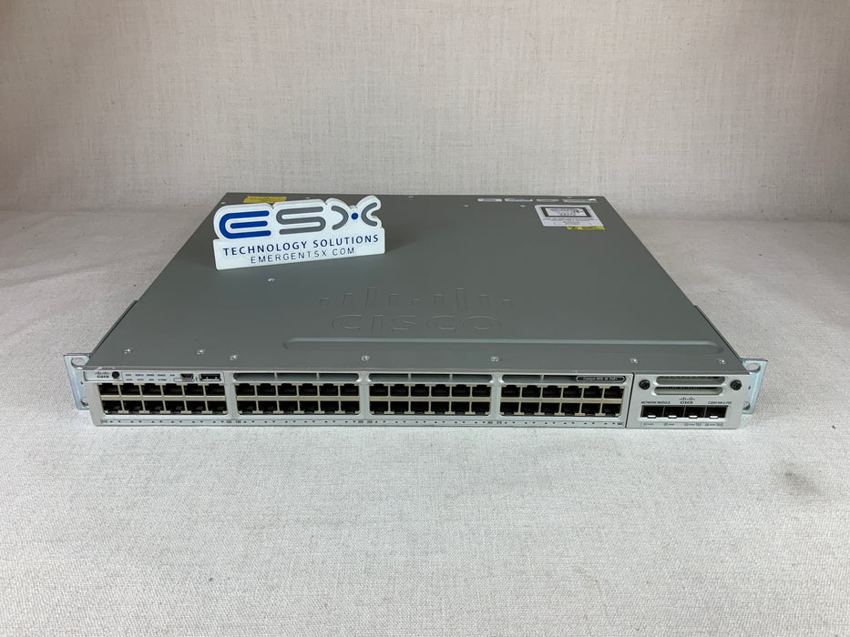 Cisco WS-C3850-48P-E Catalyst 48 Port Gigabit PoE Switch 1x 715W, C3850-NM-2-10G