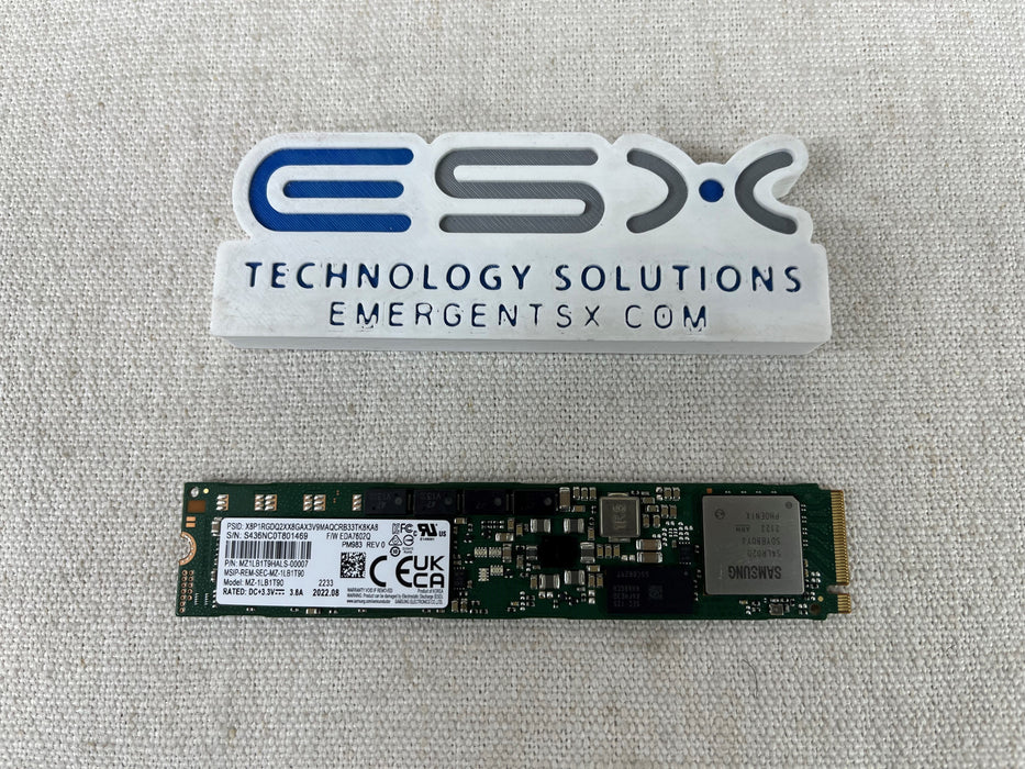 Samsung PM983 1.92TB NVMe PCIe M.2 22110 SSD P13191-001, MZ-1LB1T90