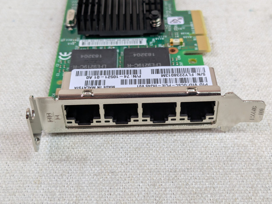 Cisco 74-10521-01 Quad Port Intel i350-T4 GbE Network Adapter UCSC-PCIE-IRJ45 LP