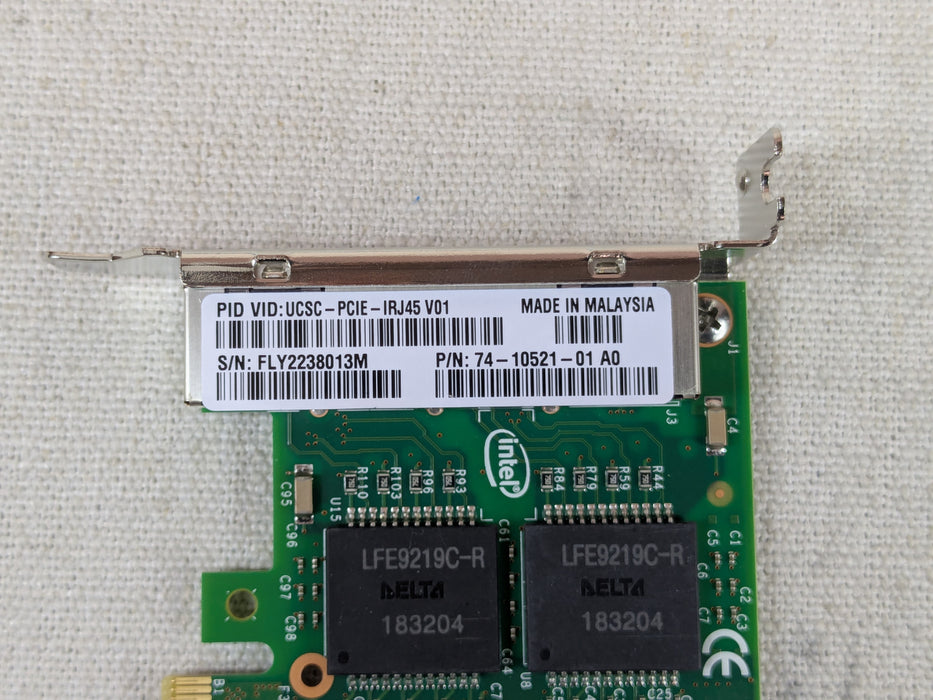 Cisco 74-10521-01 Quad Port Intel i350-T4 GbE Network Adapter UCSC-PCIE-IRJ45 LP