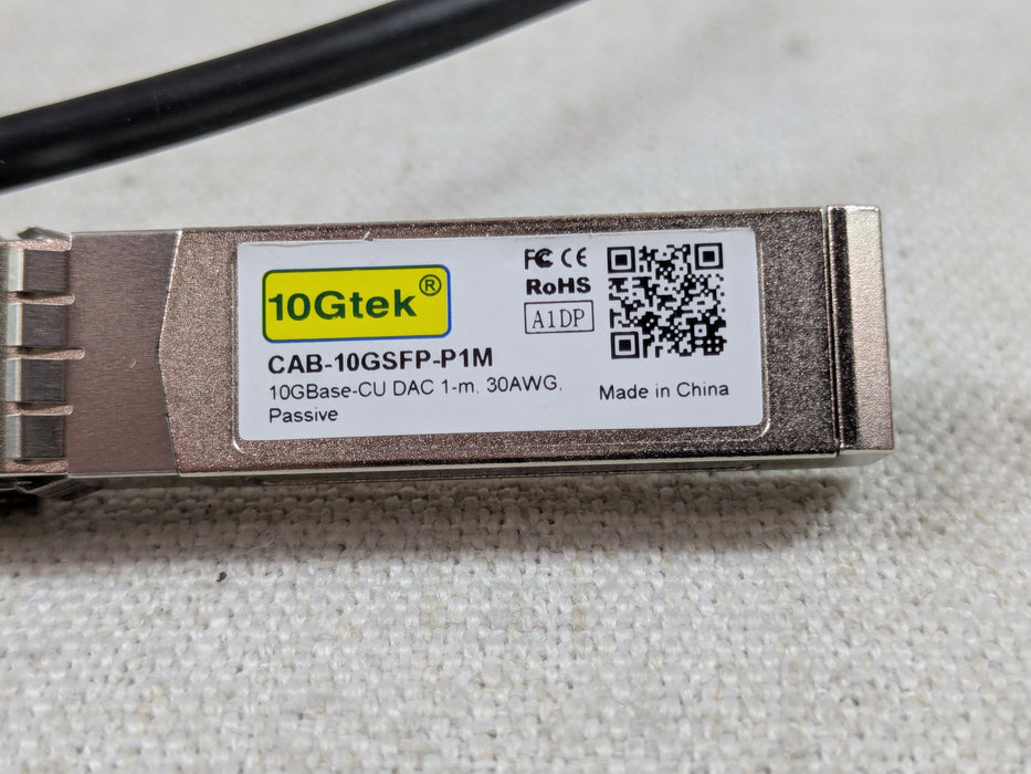 10GTEK CAB-10GSFP-P1M 1M 10G SFP+ DAC Cable