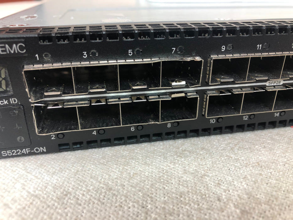 Dell S5224F-ON 24 Port 25G SFP28, 2x 100G Switch, 2x PSU, 4x Fan, See Notes