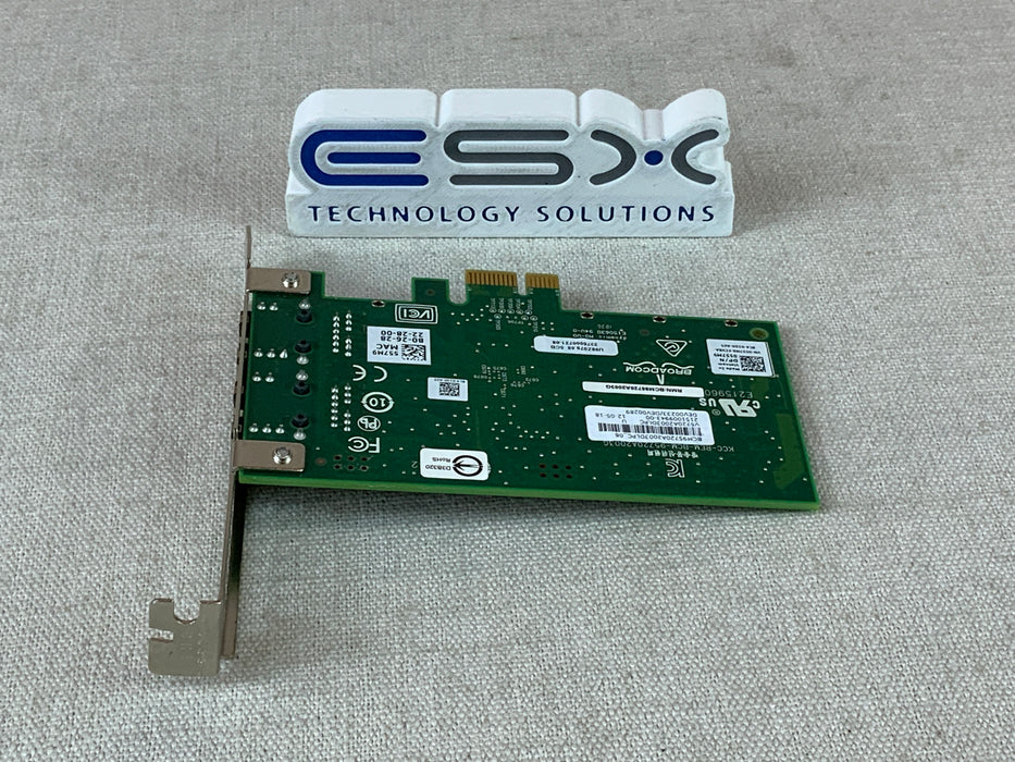 Dell 557M9 Broadcom 5720 Dual Port 1GB PCIe Network Interface Card Full Height