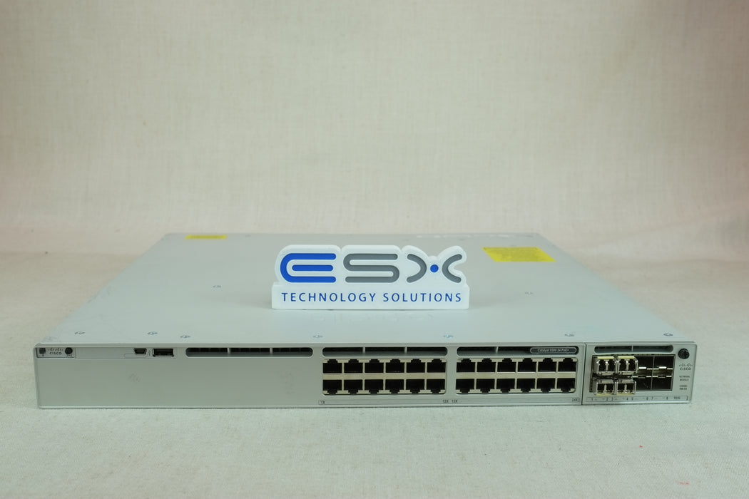 Cisco Catalyst C9300-24P-A 24 Port PoE+ Network Switch No Fans, 1x PWR-C1-715WAC