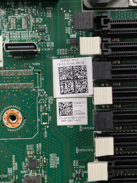 Dell RGP26 PowerEdge R640 Main System Motherboard Assembly