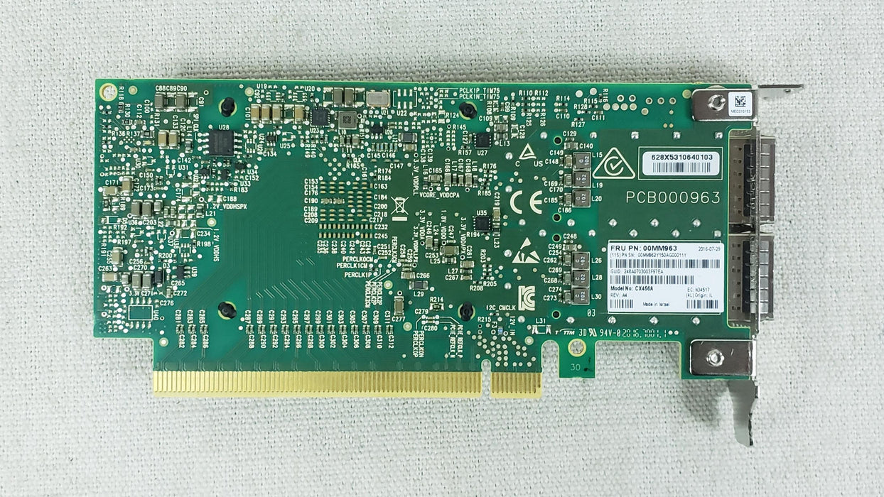 IBM Lenovo 00MM963 ConnectX-4 Dual port 100GB QSFP28 Infiniband Adapter Card