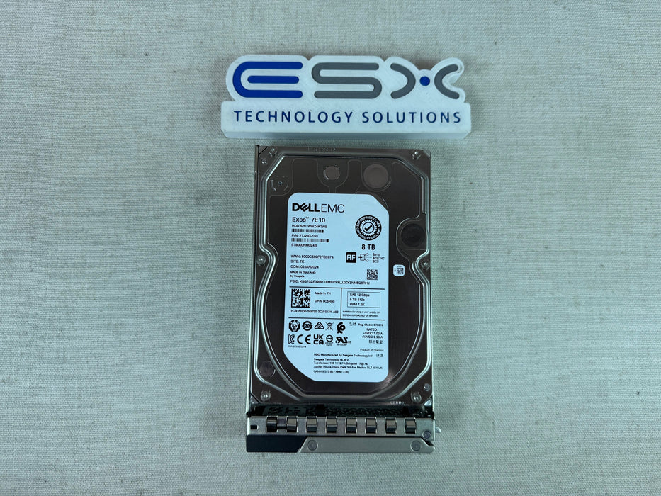Dell C5HD0 8TB 7.2k 12Gb/s 3.5" SAS 512e Hard Drive ST8000NM024B w/ 14G Tray