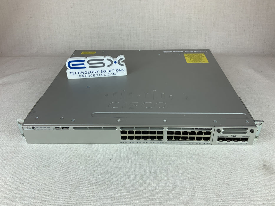 Cisco WS-C3850-24T-E Catalyst 24 Port 10/100/1000 Ethernet Switch C3850-NM-4-1G