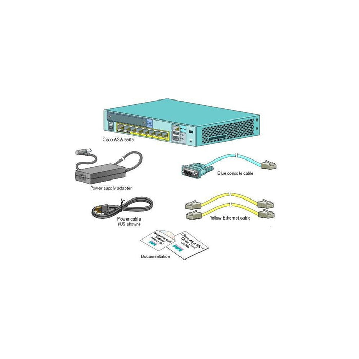 Open Box Cisco ASA 5505 Firewall Appliance 10-User Bundle Edition ASA5505-BUN-K9