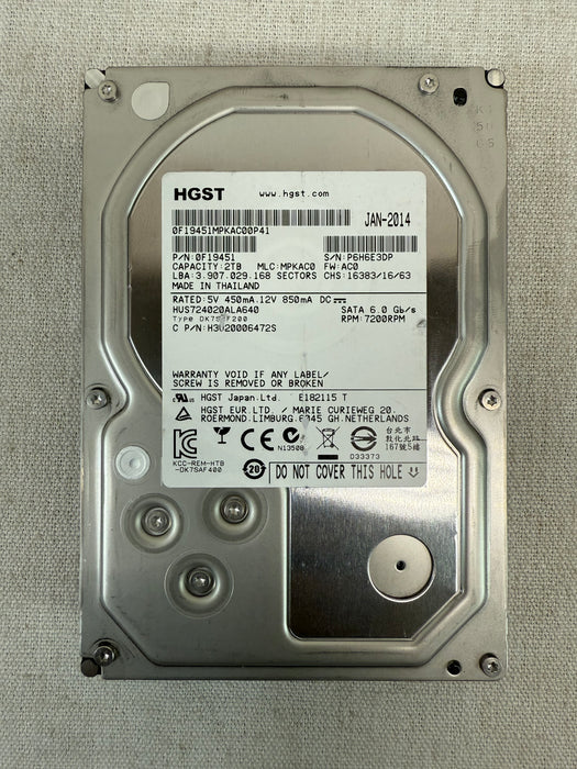EMC-Isilon 2TB 7.2K 6GB/s 3.5" SATA HDD with tray - PN: 0F19451