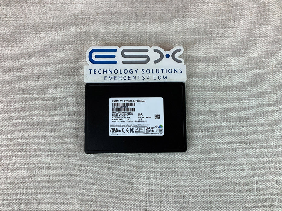 Samsung MZ-7L31T90 PM893 Series 1.92TB 6Gb/s 2.5" SATA SSD