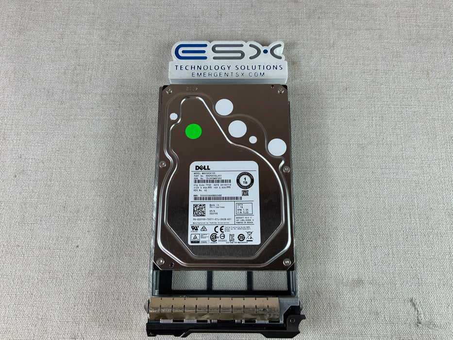 Dell D3YV6 1TB 7.2k 6Gb/s 3.5" SATA Hard Drive MG03ACA100