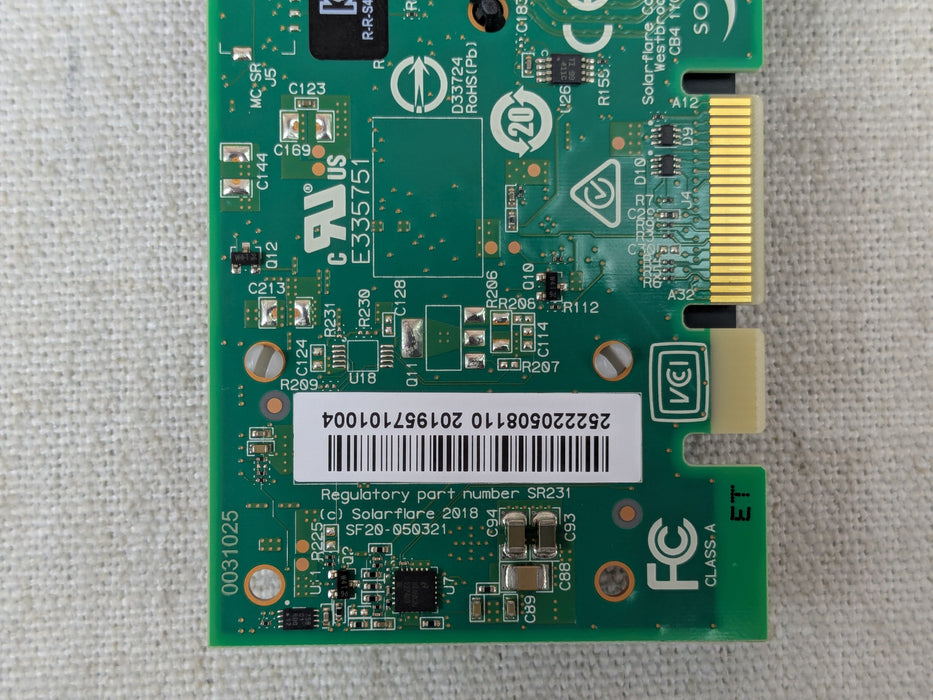 Solarflare SF20-050321 XtremeScale Dual Port 25Gb/s SFP28 Network Adapter LP