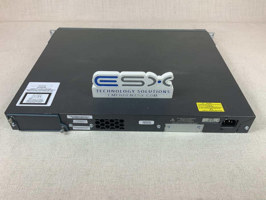 Cisco WS-C2960S-48FPS-L Catalyst 2960S 48 Port PoE+, 4x SFP Switch w/ Rack Ears
