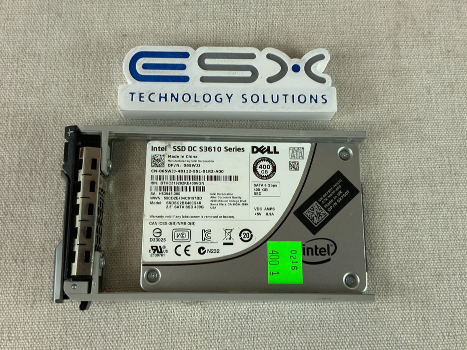Dell 65WJJ 400GB 2.5" SATA SSD Intel S3610 SSDSC2BX400G4R