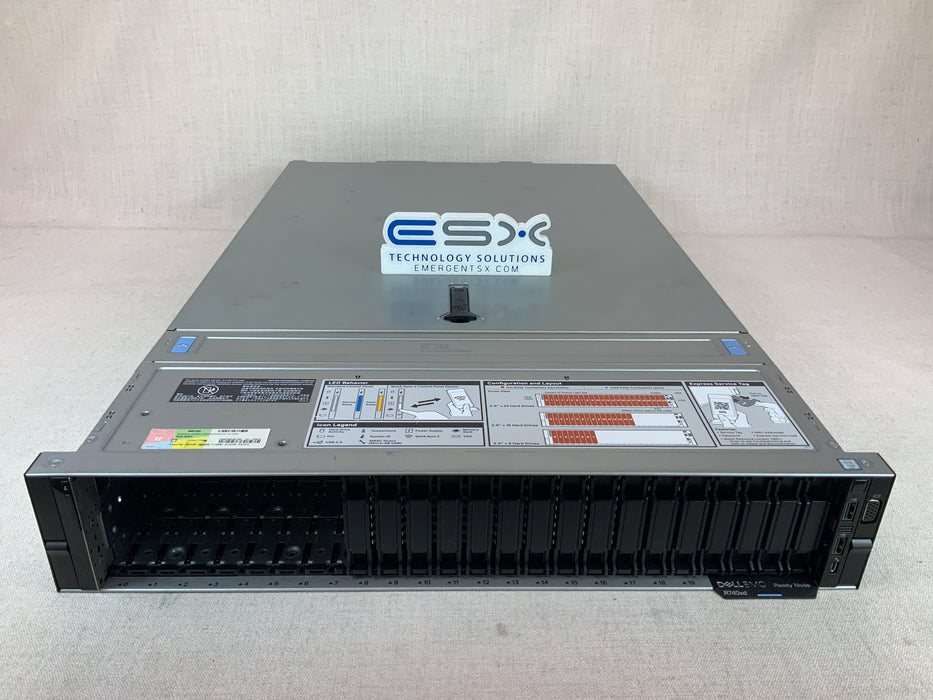 Dell PowerEdge R740XD 24x 2.5" 2U CTO vSAN Ready Node – 2x Heatsink, 2x PSU