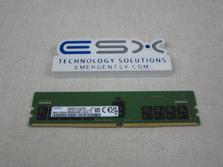 Samsung M393A2K43DB3-CWE 16GB 2Rx8 PC4-3200AA DDR4 ECC Server Memory DIMM