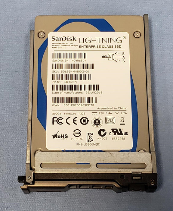 SanDisk Lightning 800GB 6Gb/s 2.5" SAS SSD - PN: SDLB6HM-800G-00