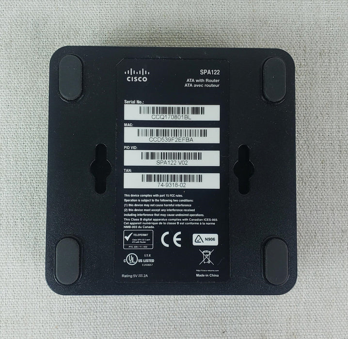 Cisco SPA122 ATA with Router 2 Port VOIP — ESX Technology Solutions