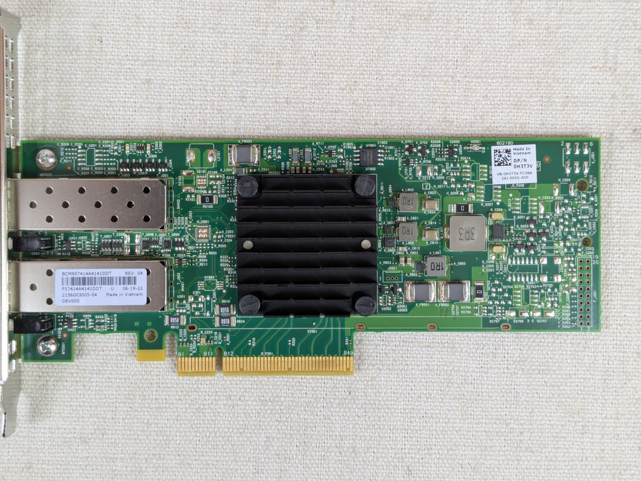 Dell H3T3V Broadcom 57414 Dual Port 25GB SFP28 Network Adapter Full Height